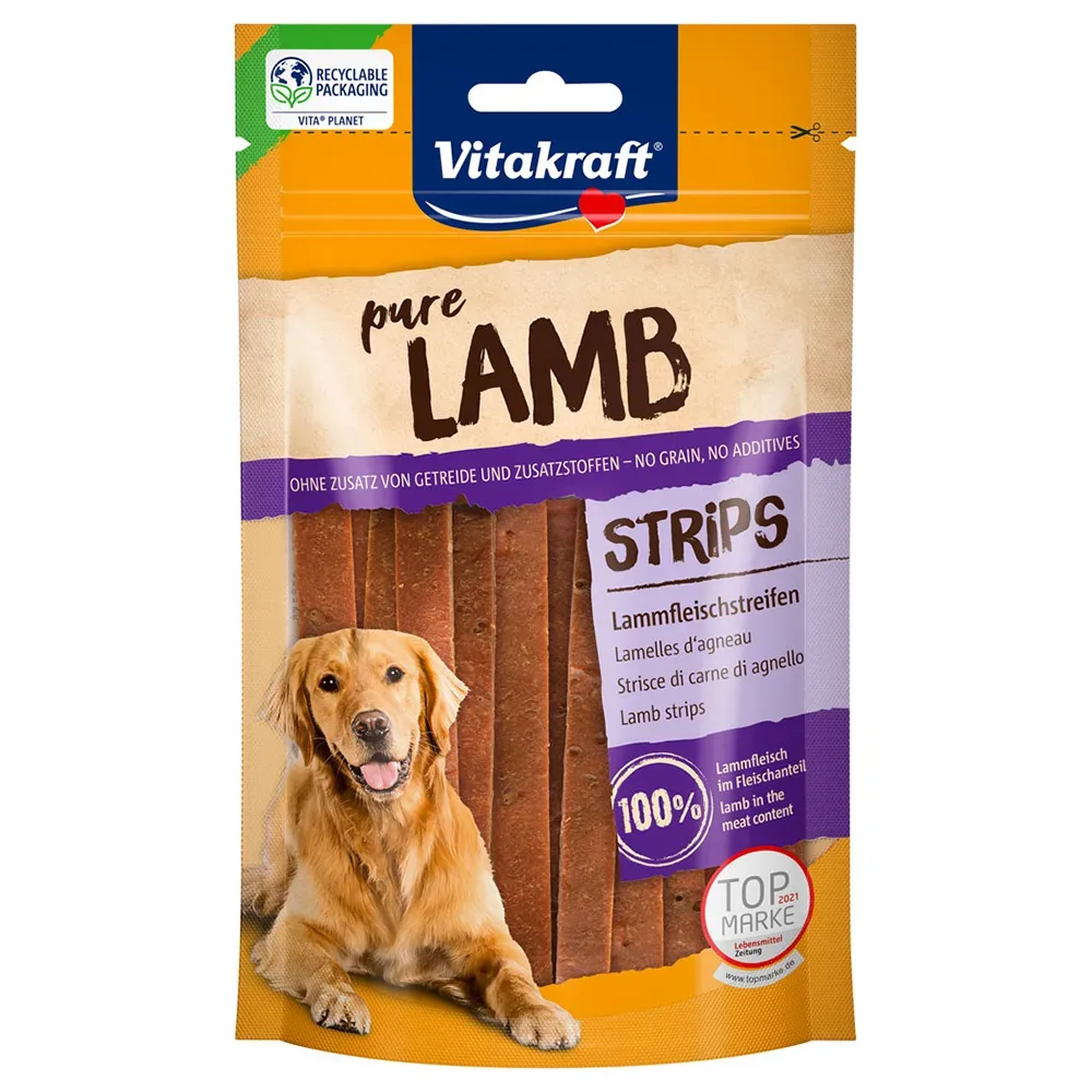 Vitakraft LAMB Lammfleischstreifen - Sparpaket: 3 x 80 g