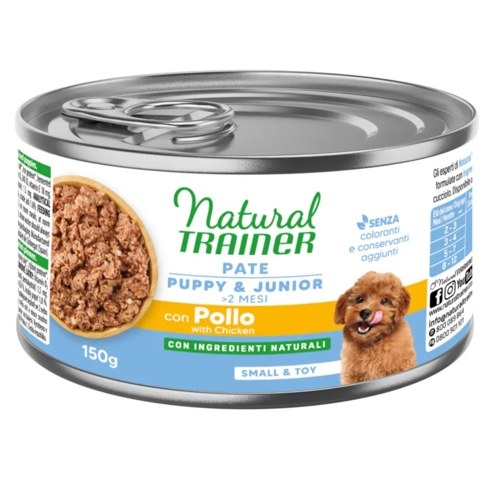 Natural Trainer Pate Small & Toy Puppy & Junior mit Huhn - 6 x 150 g