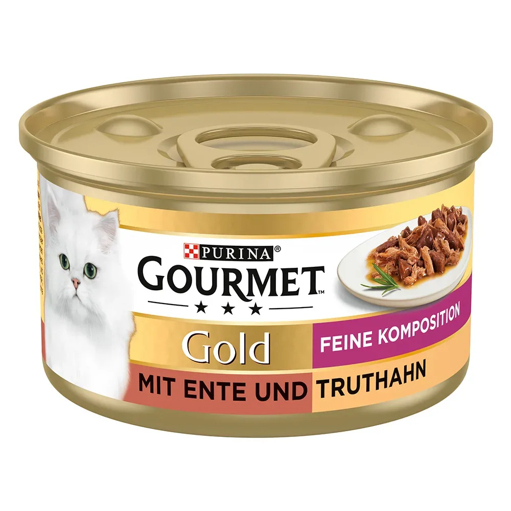 Sparpaket Gourmet Gold Feine Komposition 24 x 85 g - Rind & Huhn