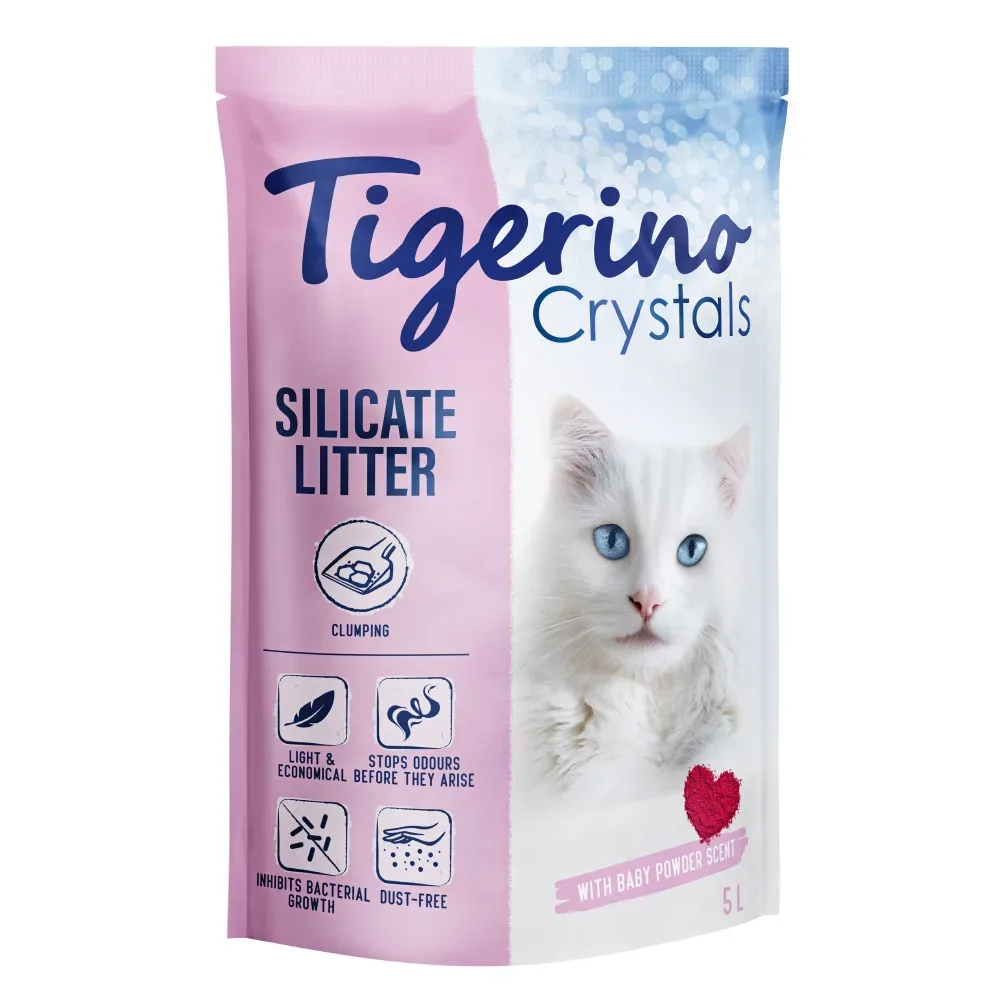 Tigerino Crystals klumpende Katzenstreu ? Babypuderduft - 5 l
