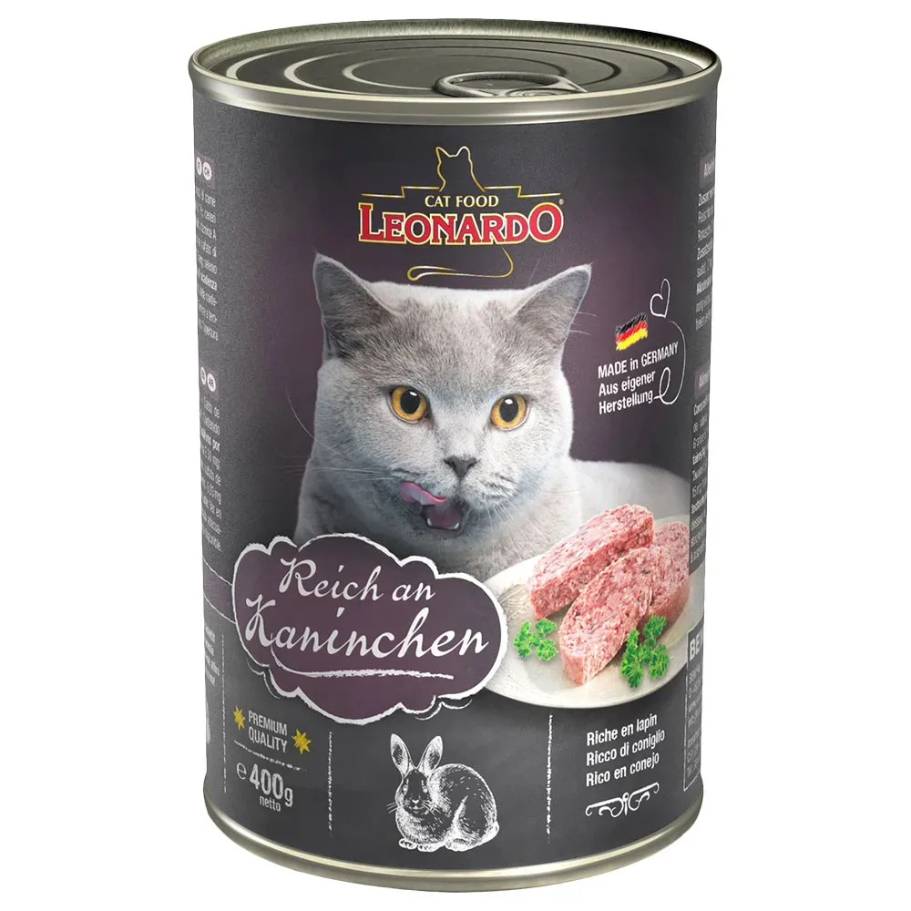 Sparpaket Leonardo All Meat 24 x 400 g - Reich an Kaninchen