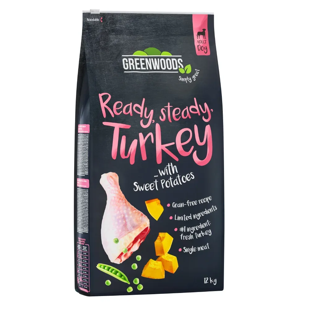 Greenwoods Pute mit Süsskartoffeln, Erbsen und Kürbis - 12 kg