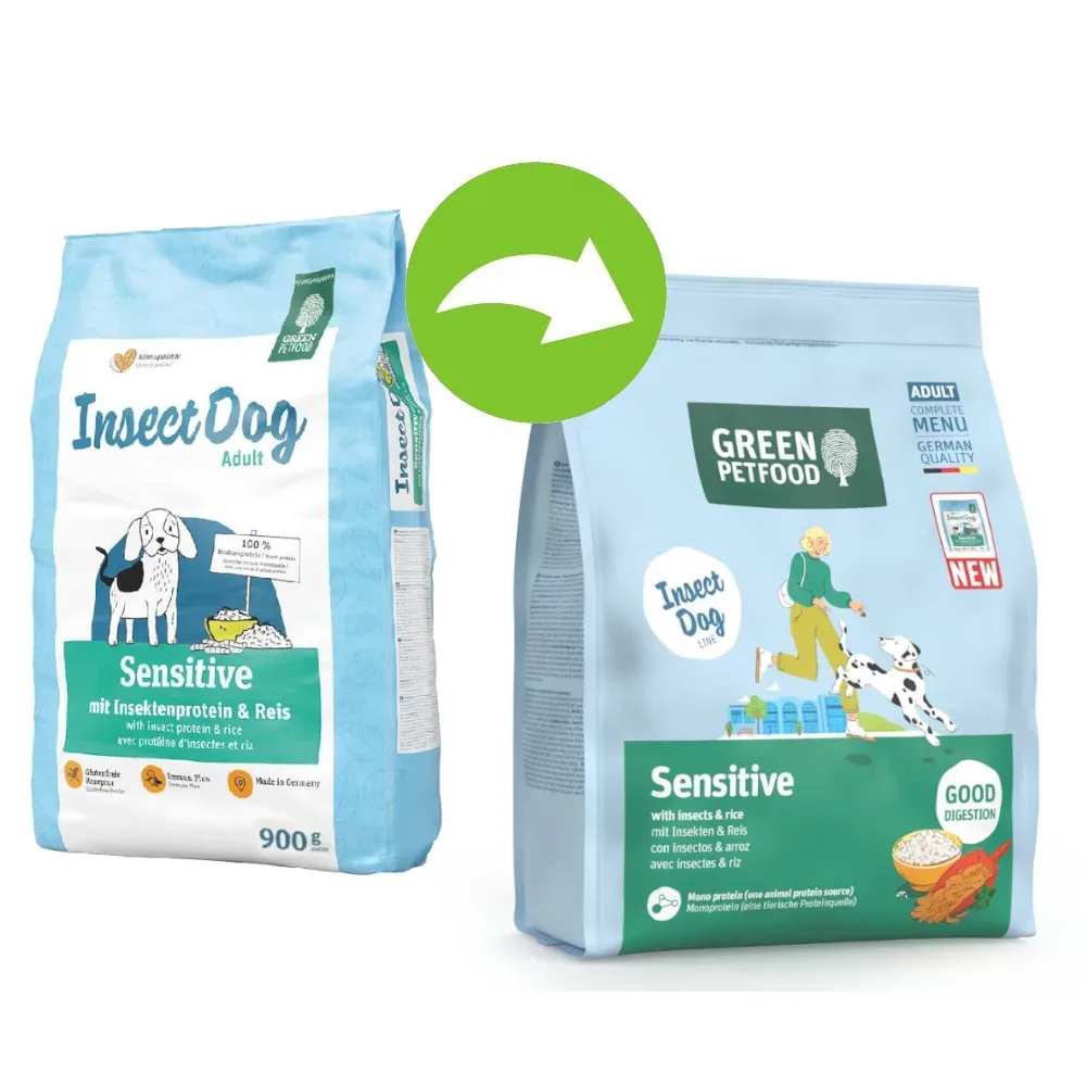 Green Petfood Sensitive mit Insekten & Reis - 3 kg