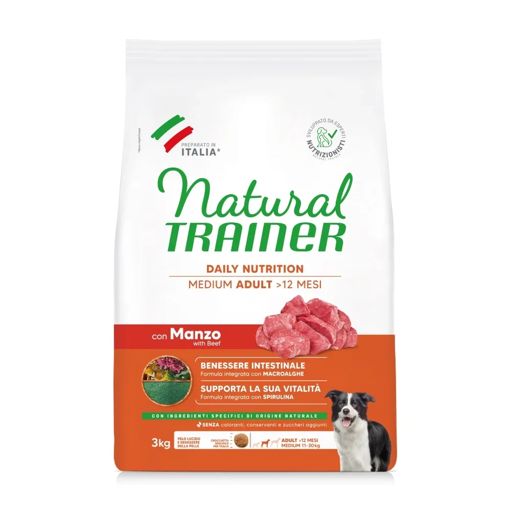 Natural Trainer Adult Medium mit Rind - Sparpaket: 2 x 12 kg