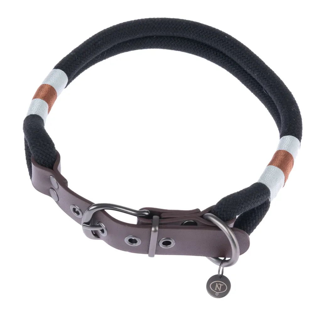 Nomad Tales Spirit Halsband, ebony - Grösse XL: 52 - 58 cm Halsumfang, B 40 mm