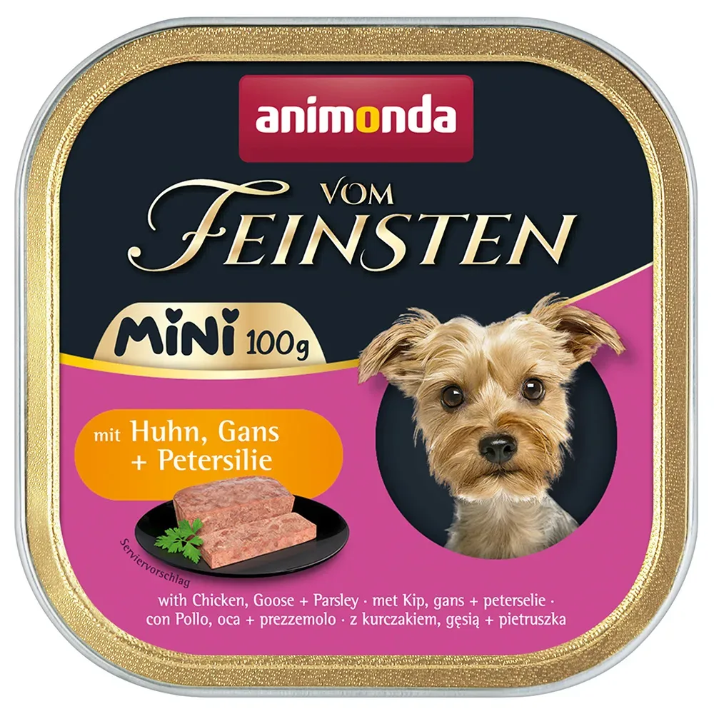 animonda vom Feinsten Adult Mini 32 x 100 g - mit Rind, Ente + Oregano