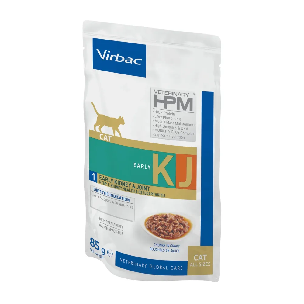 Virbac Veterinary Cat Early Kidney & Joint KJ1 - 12 x 85 g