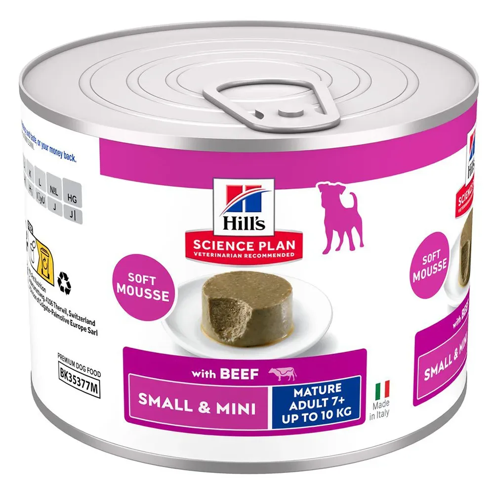Hill's Science Plan Mature Small & Mini Mousse - Rind (24 x 200 g)