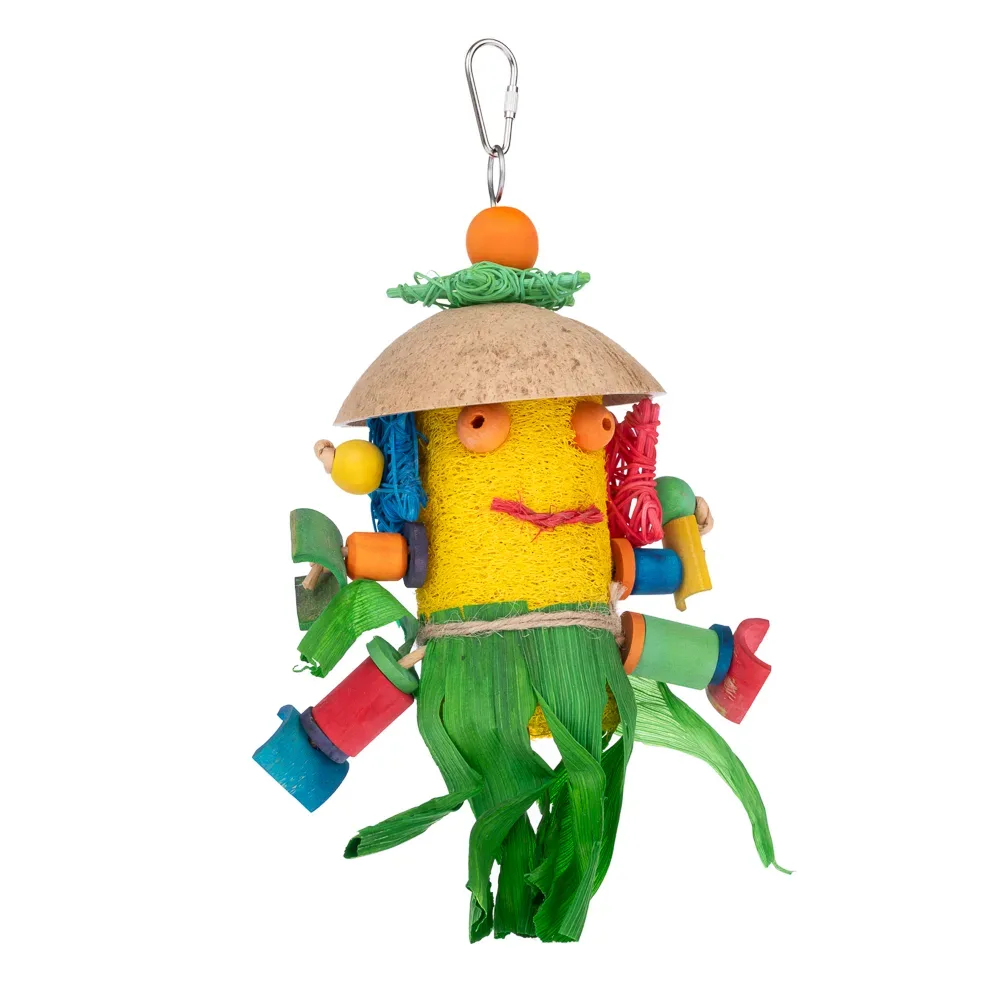 TIAKI Vogelspielzeug Luffa-Männchen - ca. L 30 x B 16 x H 10 cm