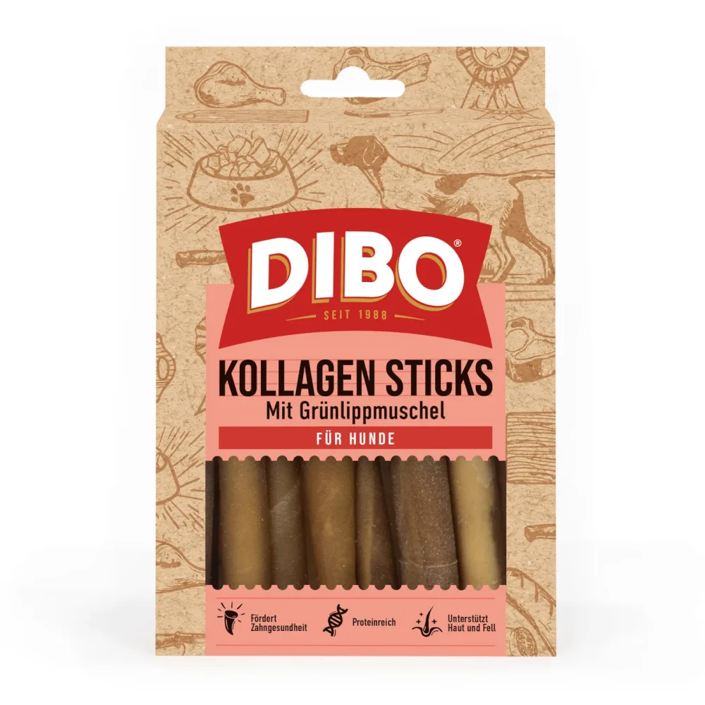 DIBO Kollagen Sticks mit Grünlippmuschel - Sparpaket: 4 x 150 g
