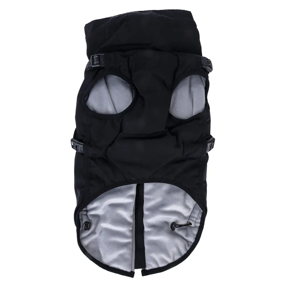 TIAKI Hundemantel Harness Arkon, schwarz - ca. 50 cm Rückenlänge
