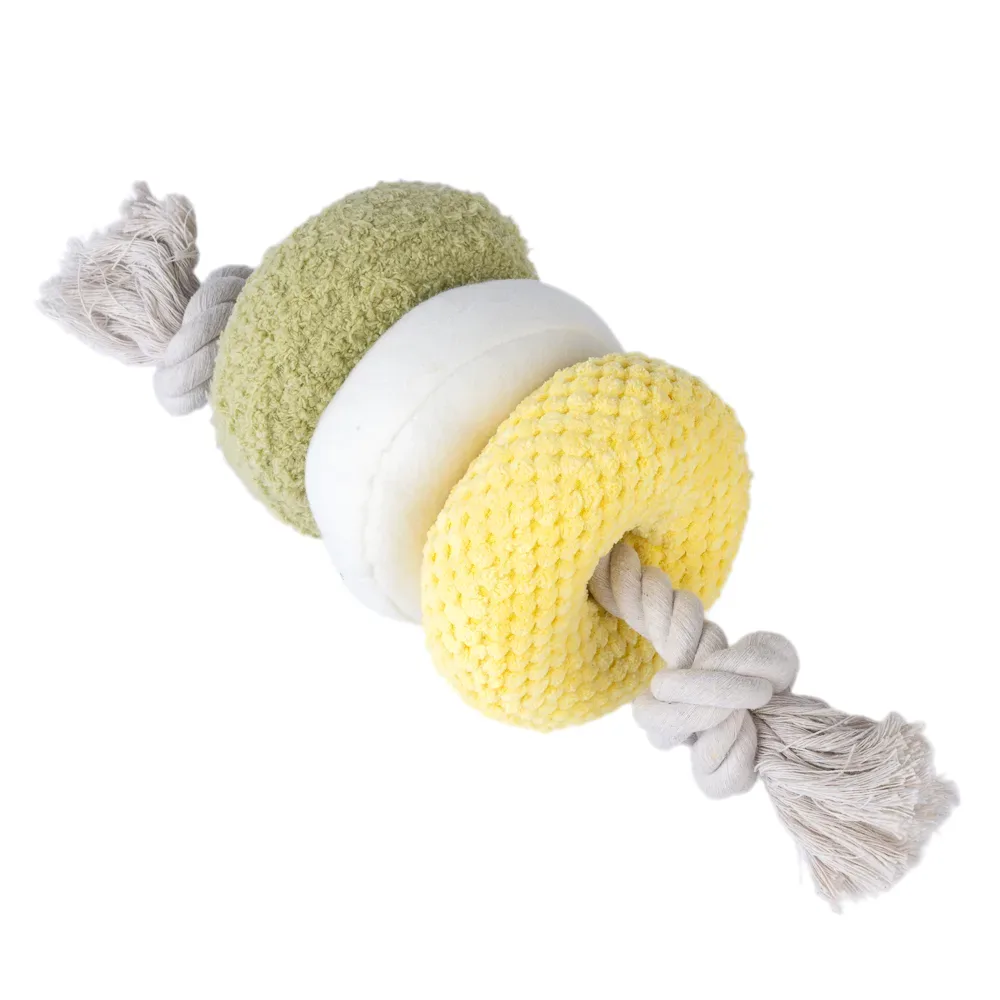 Modern Living Hundespielzeug Dalian mit Seil - Ø 12 x L 33 cm