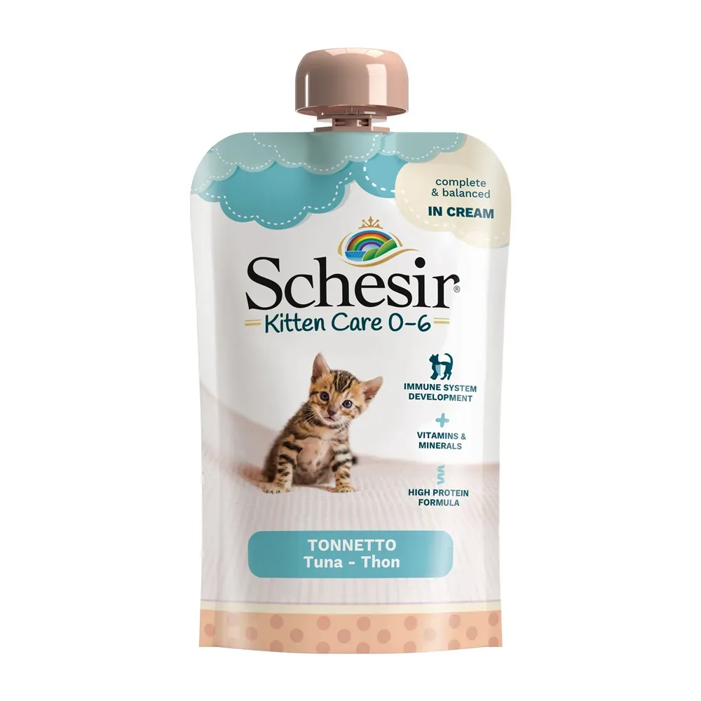 Sparpaket Schesir Kitten in Cream 20 x 150 g - Huhn