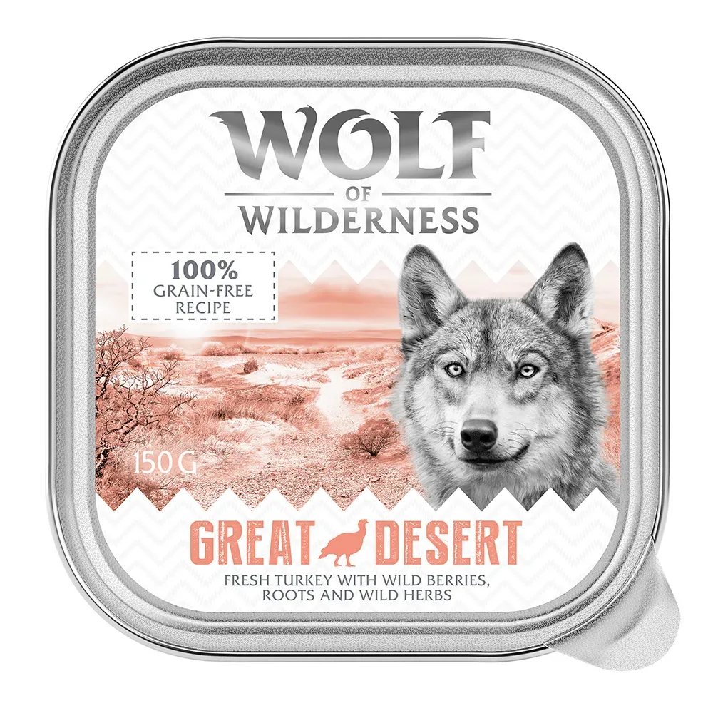 Wolf of Wilderness Adult - Single Protein 6 x 150 g Schale  - Great Desert - Pute