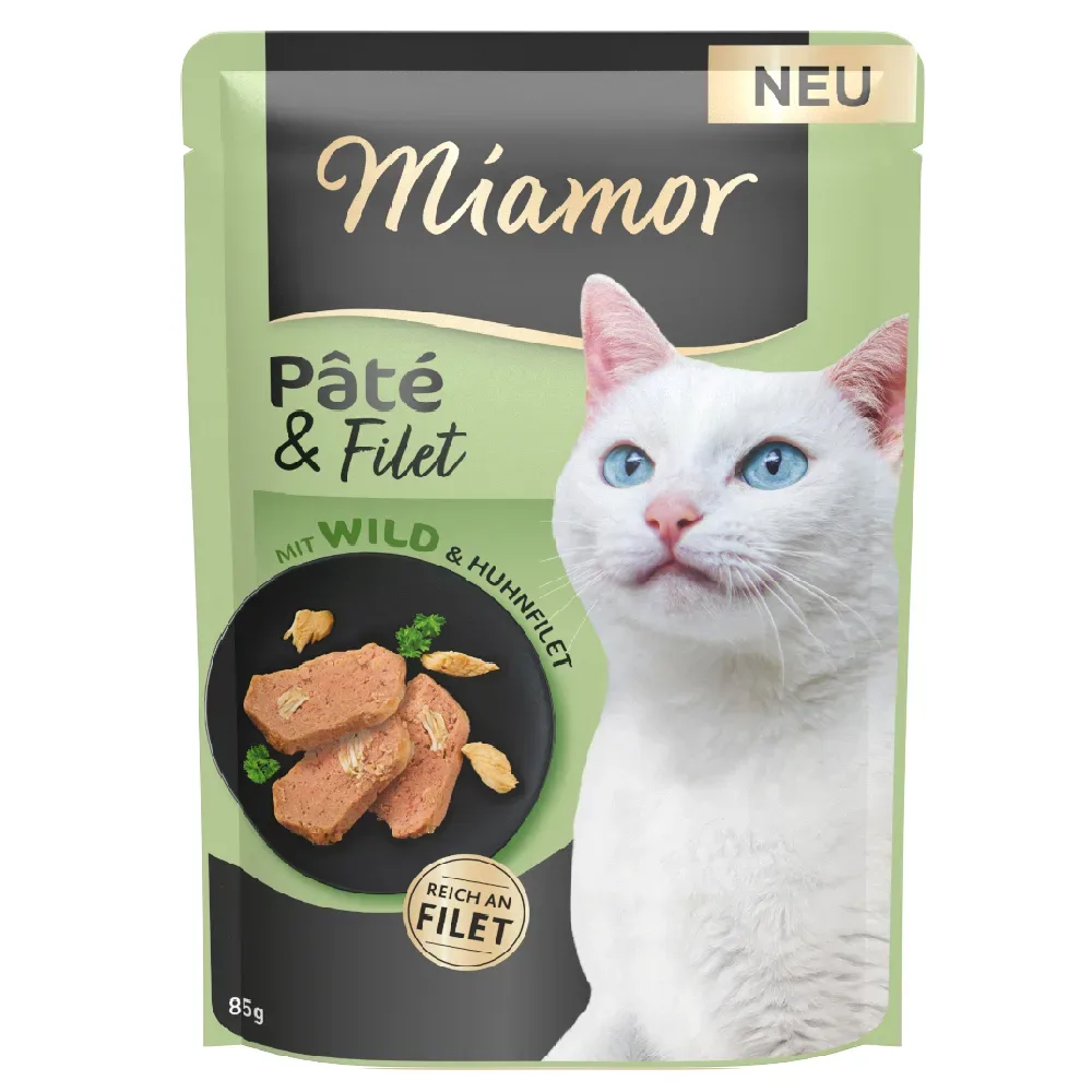 Miamor Pâté & Filet 10 x 85 g - mit Huhn