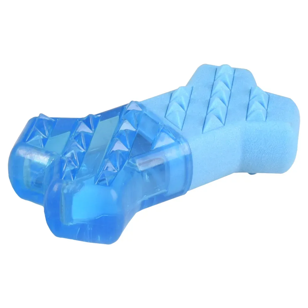 Flamingo Hundespielzeug Snowy Bone, blau - L 13,3 x B 7,4 x H 3,8 cm