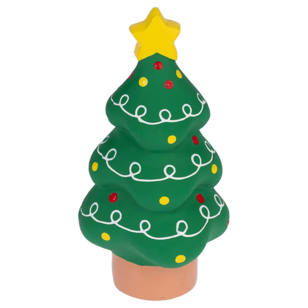 TIAKI Hundespielzeug Latex-Weihnachtsbaum - Ø 9 x L 18 cm