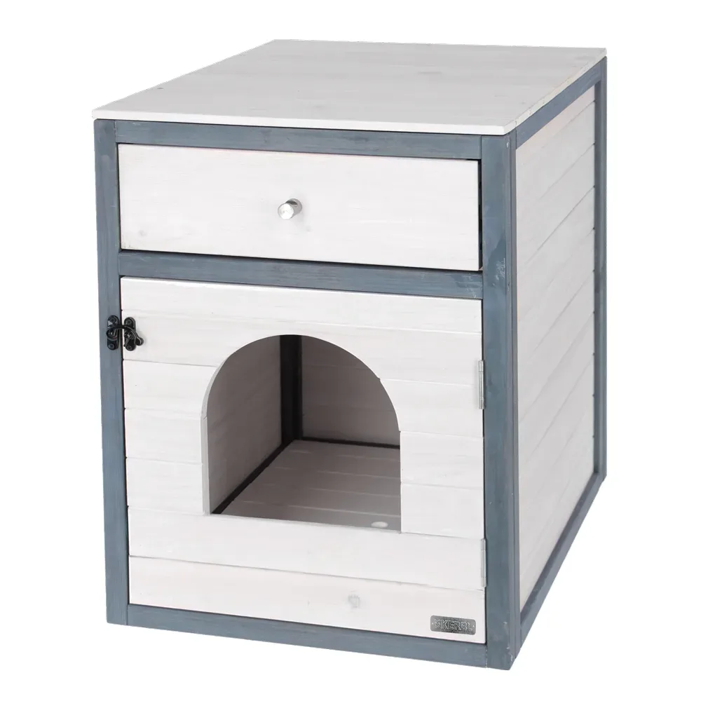 Kerbl Pet Katzenschrank Ida - weiss / grau