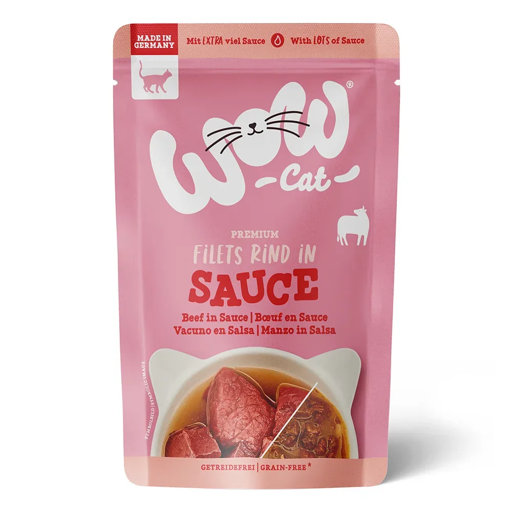 WOW Cat in Sosse 8 x 85 g - Rind