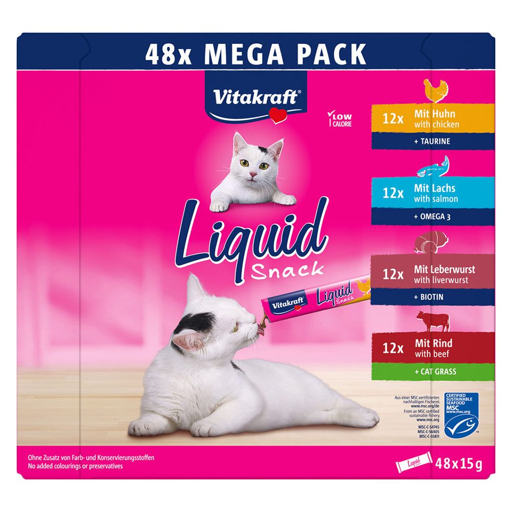 Vitakraft Liquid Snack Mega Pack 48x15g MSC