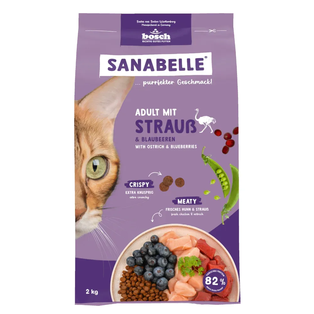 Sanabelle Adult mit Strauss & Blaubeeren - 2 kg