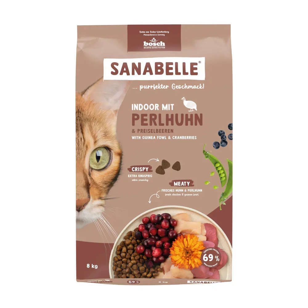 Sanabelle Indoor mit Perlhuhn - 8 kg