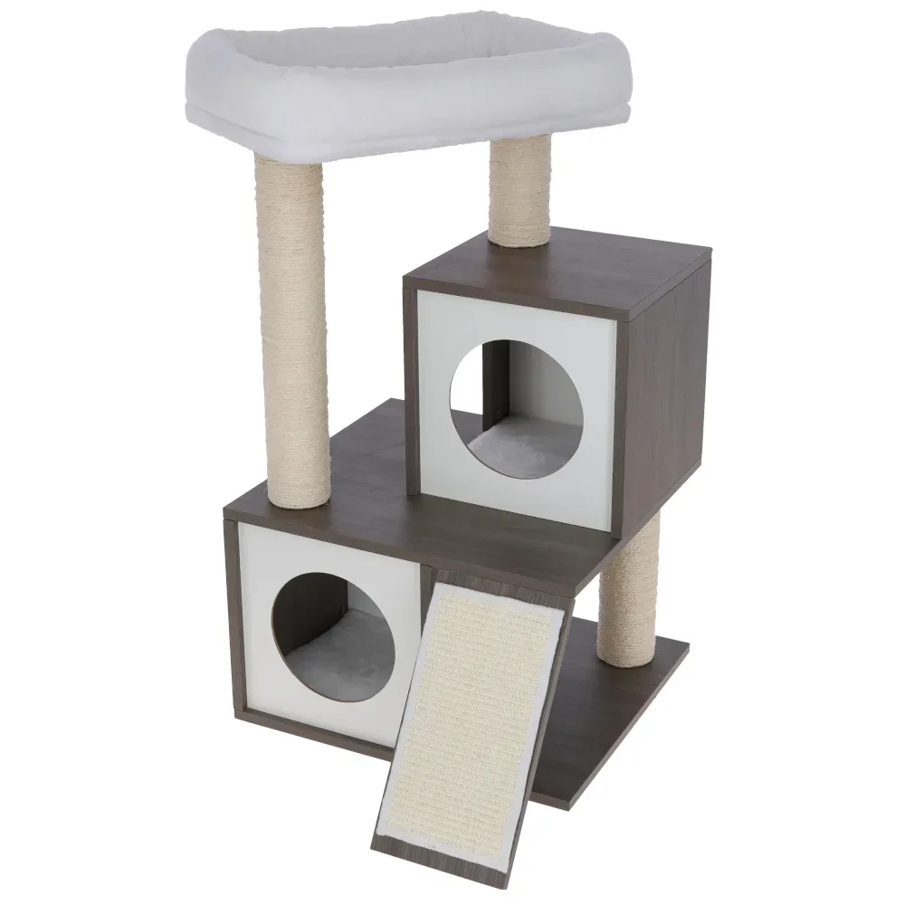 Kerbl Pet Kratzbaum Flair, weiss/grau - H 86 x L 48 x B 44 cm