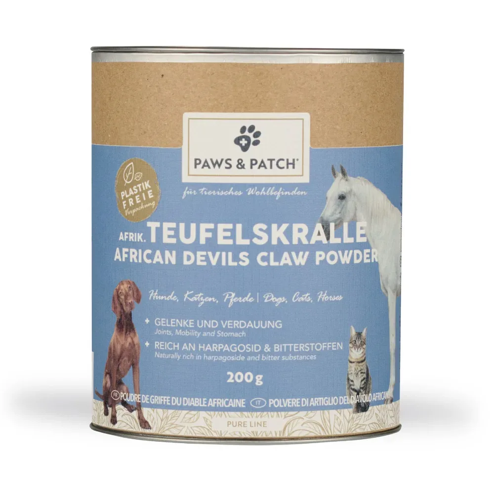 Paws & Patch Afrikanische Teufelskralle Pulver für Hunde, Katzen und Pferde (200g)