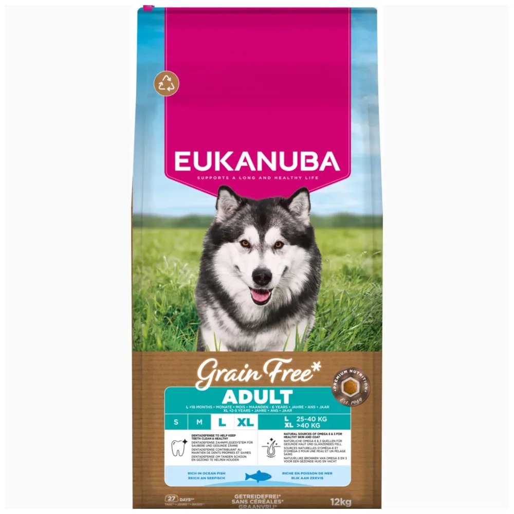 Eukanuba Grain Free Adult Large & Giant Breed Seefisch - 12 kg