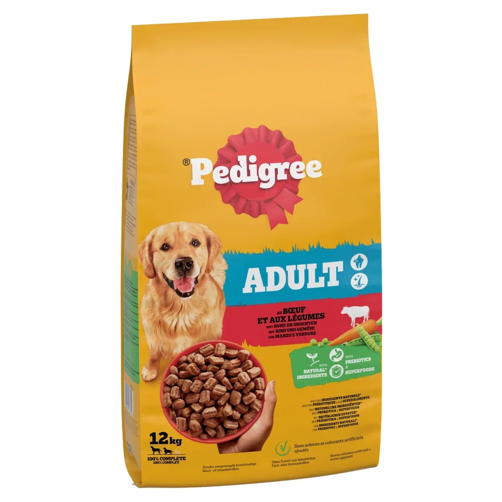 Pedigree Adult mit Rind & Gemüse - Sparpaket: 2 x 7 kg