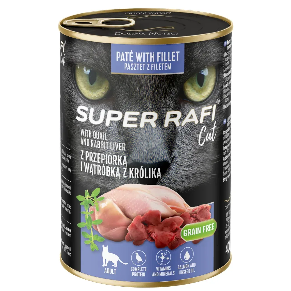 Rafi Cat Super 12 x 400 g - Wild- und Hühnerherzen