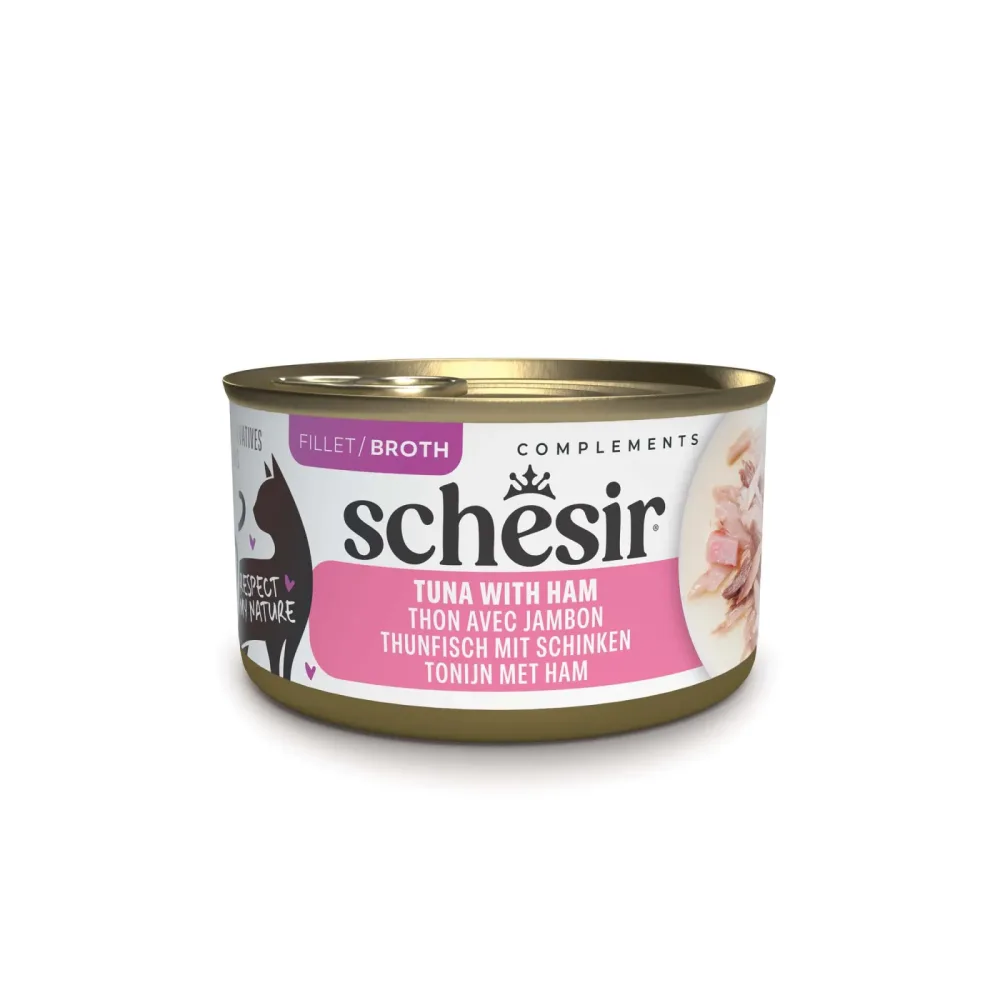 Sparpaket Schesir Complements in Brühe 24 x 70 g - Thunfisch mit Schinken