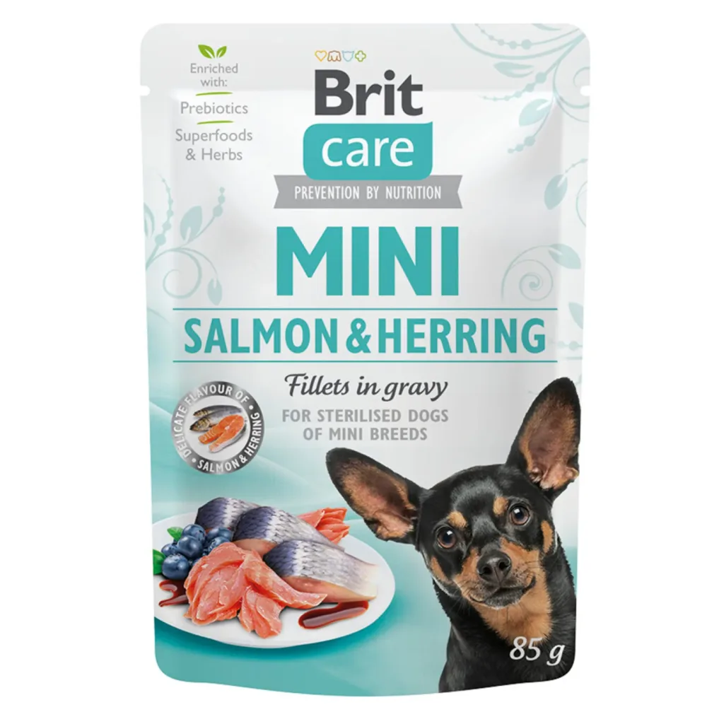 Brit Care Mini Sterilised in Gravy 24 x 85 g - Lachs & Hering