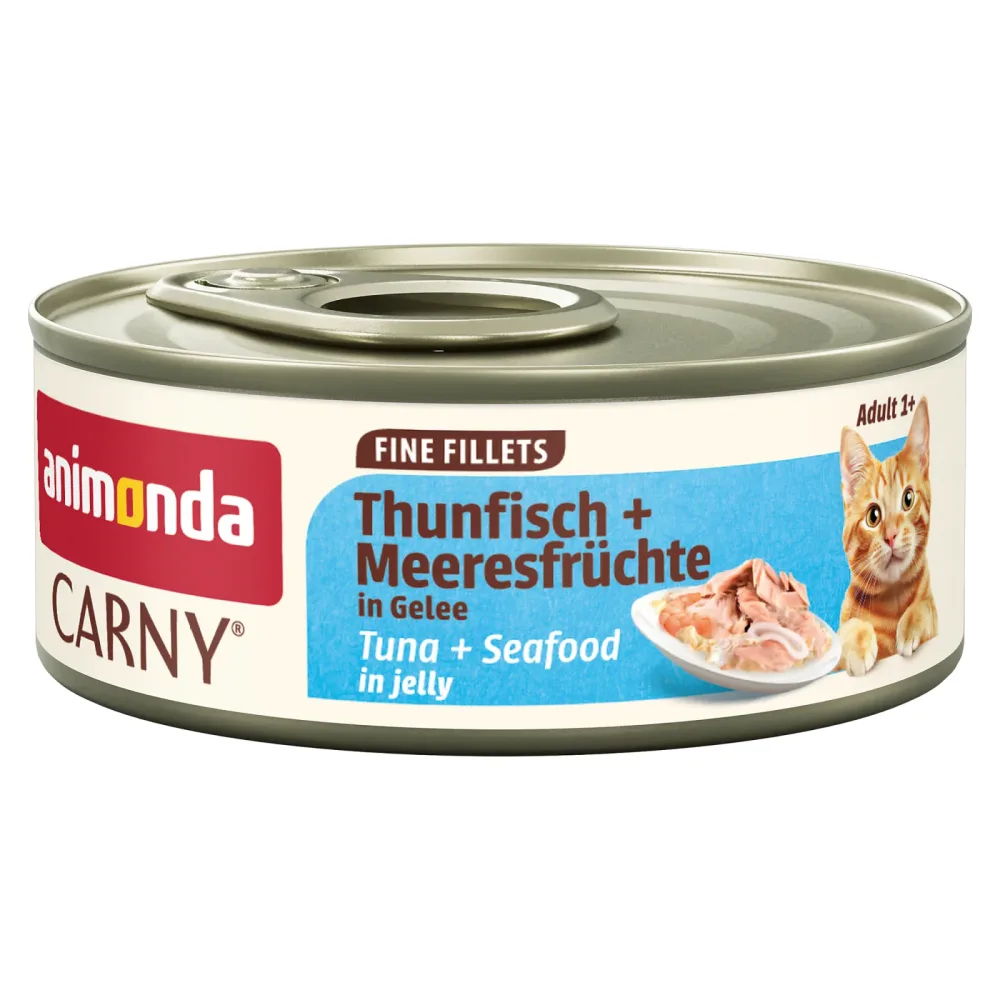 Sparpaket animonda Carny Adult Fine Fillets in Gelee 24 x 60 g - Thunfisch & Meeresfrüchte
