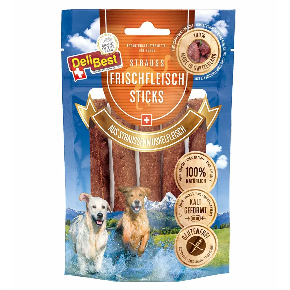 Delibest Straussen Sticks 5 x 10 cm 85 g
