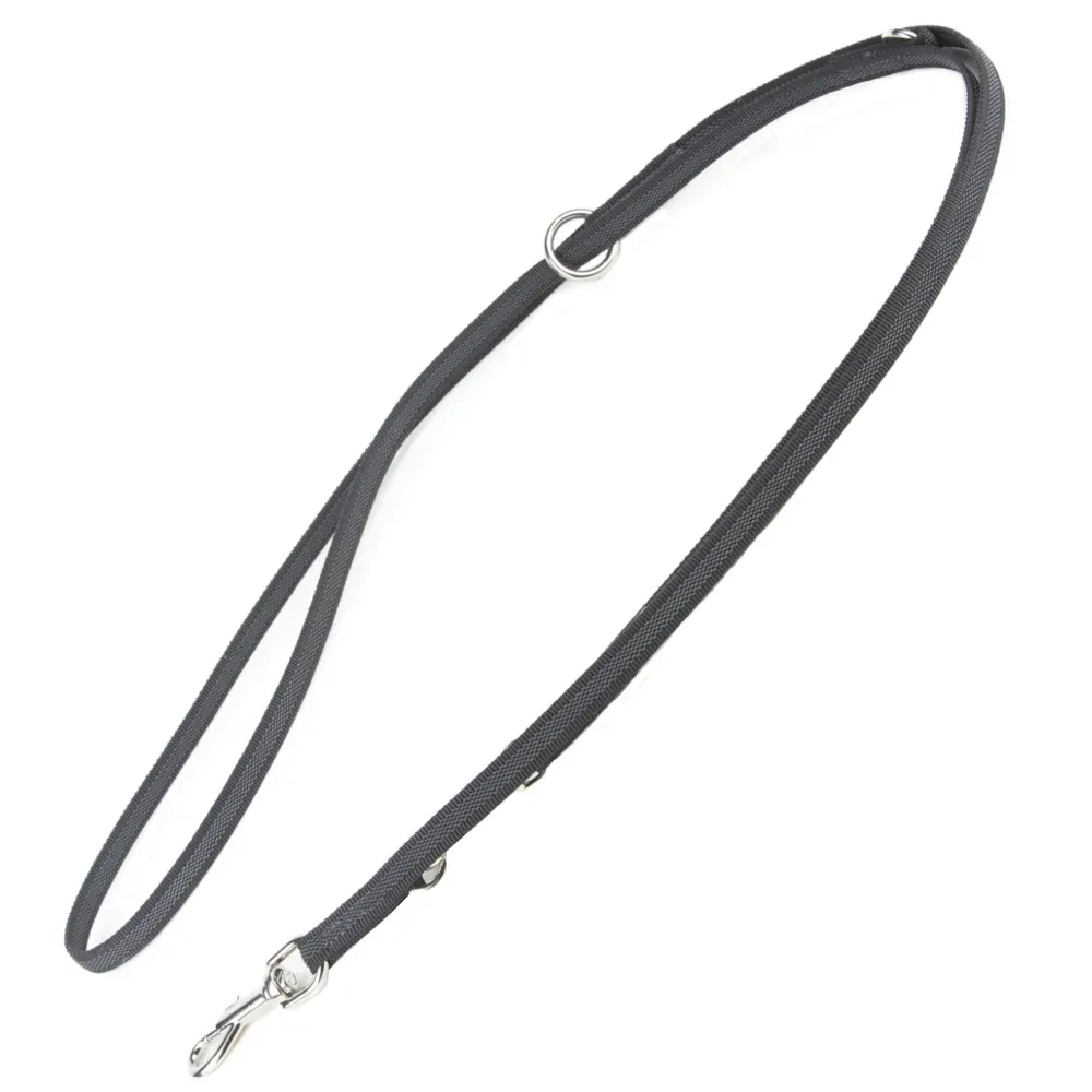 JULIUS-K9® Doppel-Führleine gummiert - 220 cm lang, 20 mm breit, bis max 50 kg
