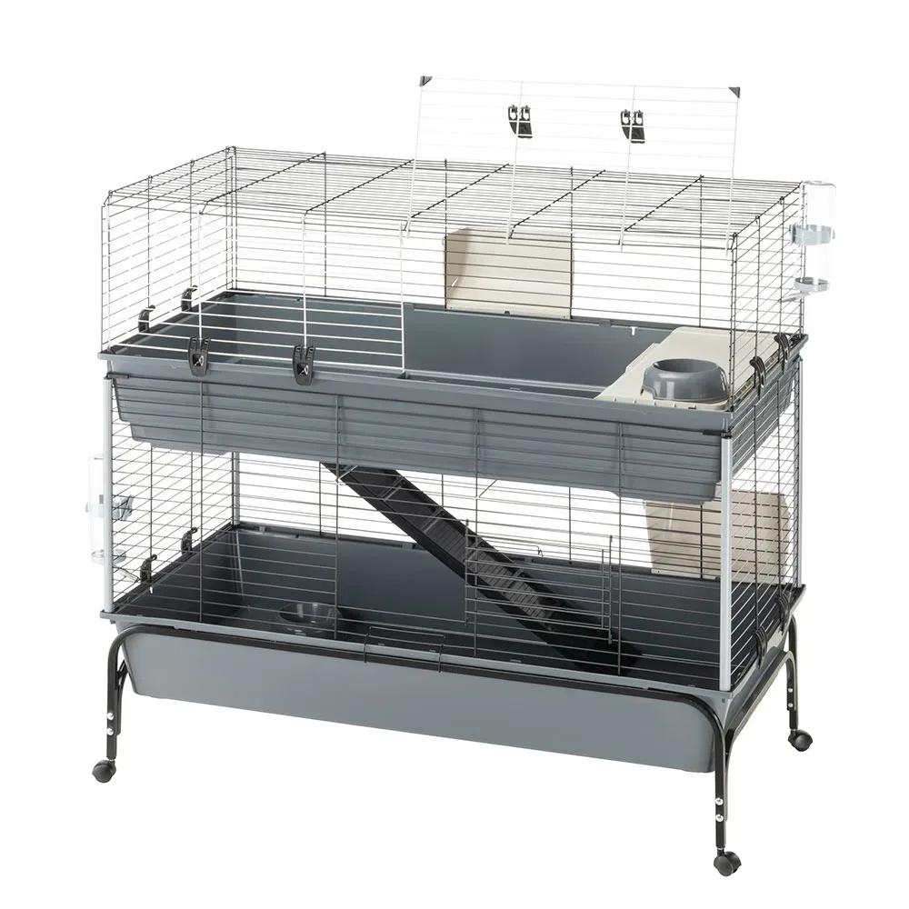 Ferplast Kaninchenkäfig Vital 120 2-stöckig - L 120 x B 60 x H 116 cm