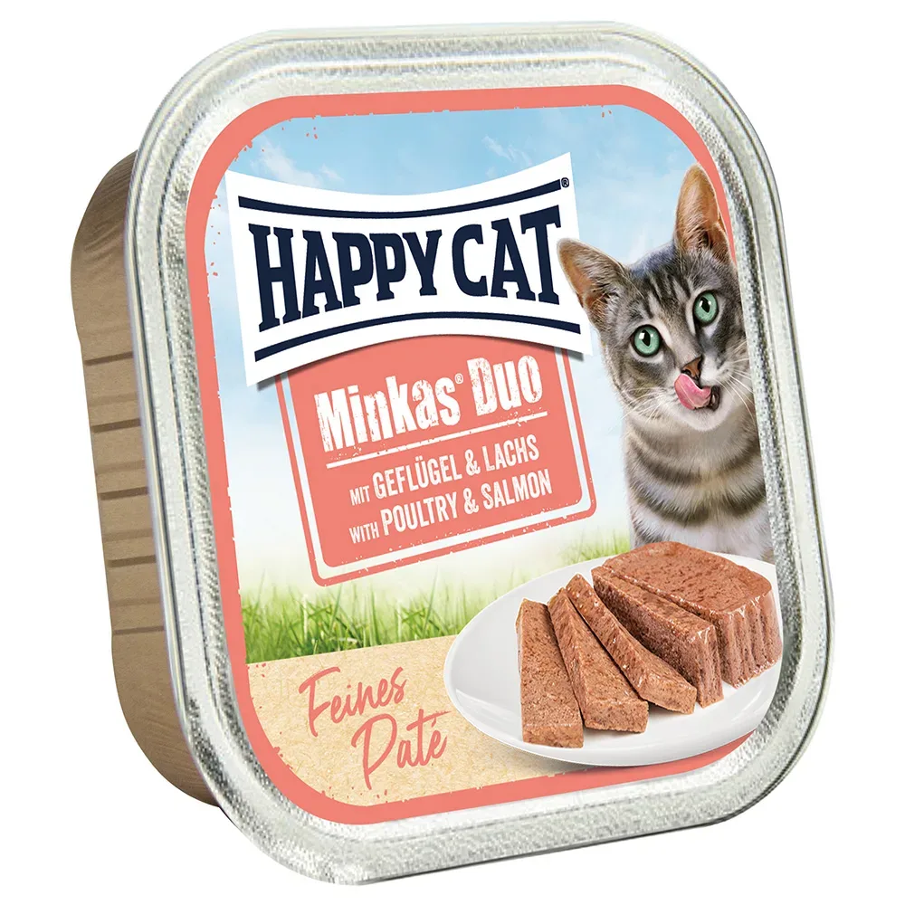 Happy Cat Minkas Duo Feines Paté - Mixpaket (5 Sorten) 12 x 100 g