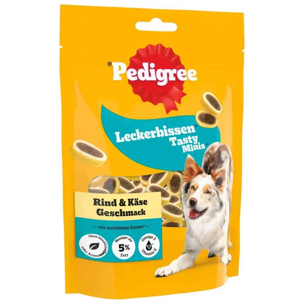 Pedigree Leckerbissen - 140 g Mini-Happen Käse & Rind