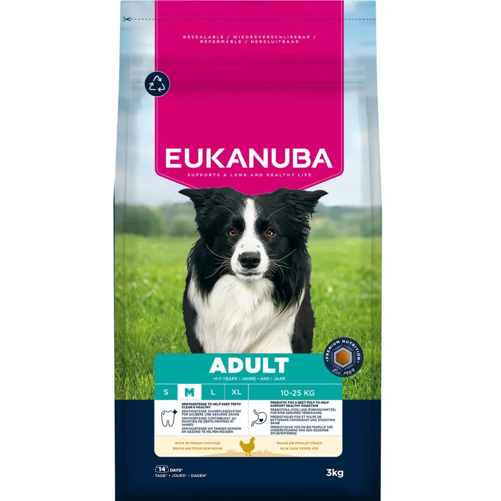 Eukanuba Premium Nutrition Adult Medium Breed Huhn - Sparpaket: 2 x 3 kg