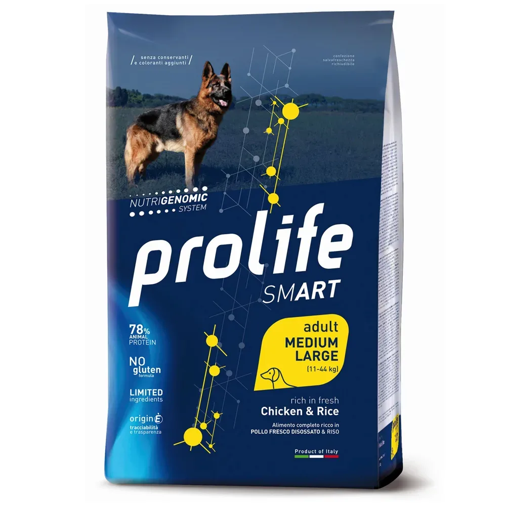 Dog Prolife Smart Adult Medium/ Large Breed Huhn & Reis - Sparpaket: 2 x 12 kg