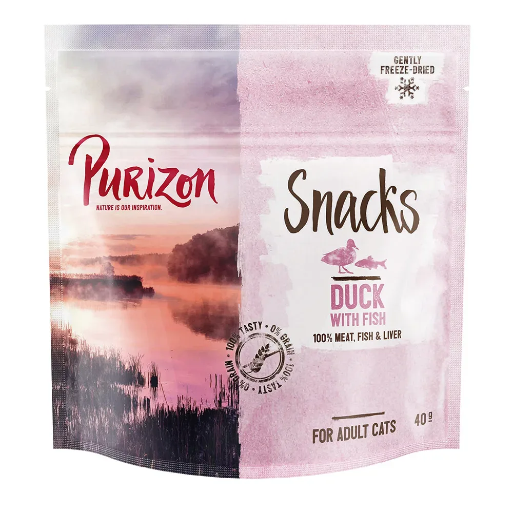 Jetzt probieren: Purizon - getreidefrei - Snack: Ente mit Fisch - 40 g