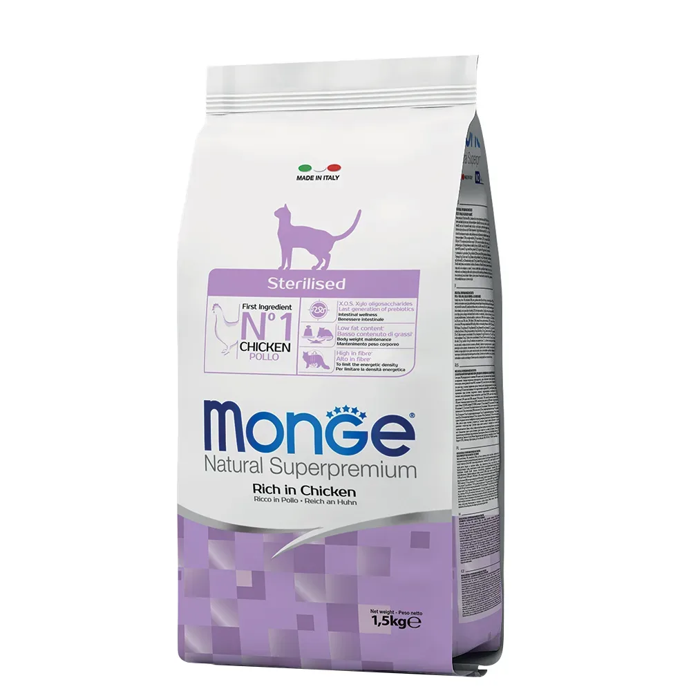 Monge Natural Superpremium Sterilised Rich Huhn - Satz %: 3 x 1,5 kg