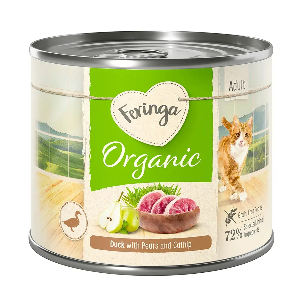Sparpaket Feringa Bio Menü 24 x 200 g - Ente mit Birne und Katzenminze