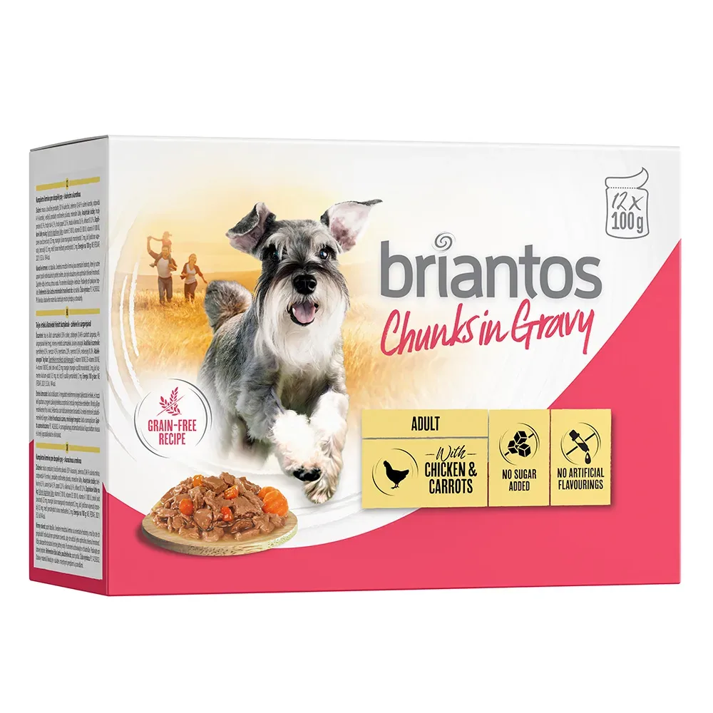 Briantos Chunks in Gravy 12 x 100 g - Lachs & Karotten