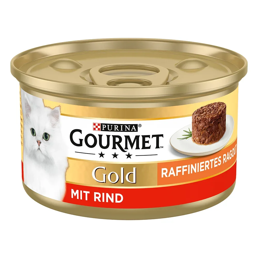 Sparpaket Gourmet Gold Raffiniertes Ragout 24 x 85 g - Mixpaket (Lachs & Thunfisch)