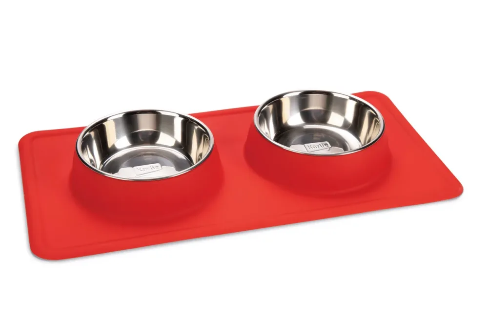 Karlie Diner Set Silikon Dex - 2 X 350 ml, Ø 14 cm Schwarz