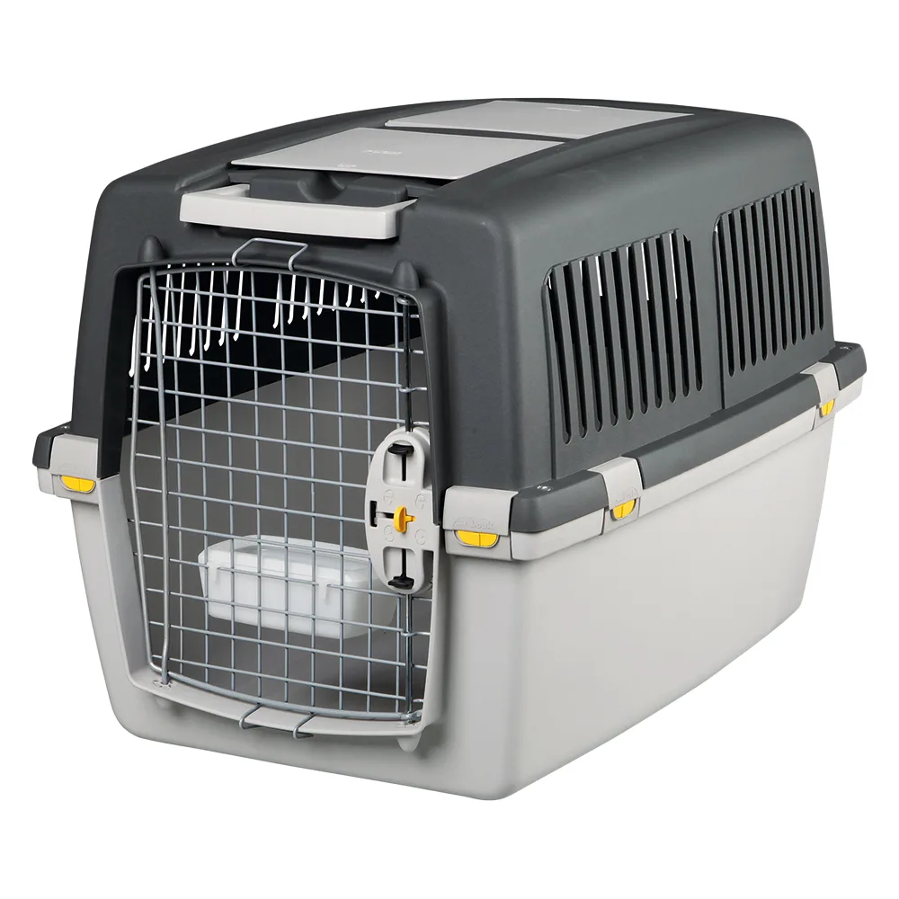 Trixie Transportbox Gulliver + Vetbed® Isobed SL Hundedecke Paw - Box Grösse 4: B 52 x T 72 x H 51 cm + Decke L 75 x B 50 cm