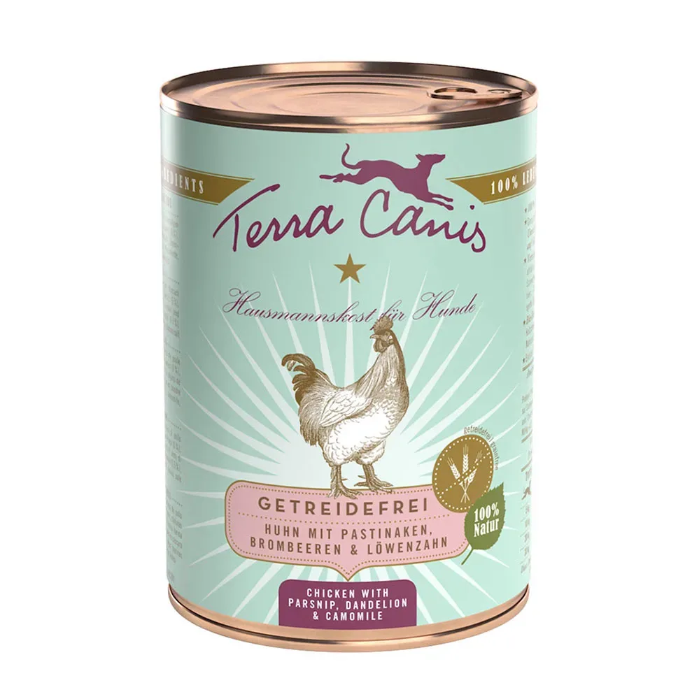 Sparpaket Terra Canis Getreidefrei 12 x 400 g - Rind mit Zucchini, Kürbis & Oregano