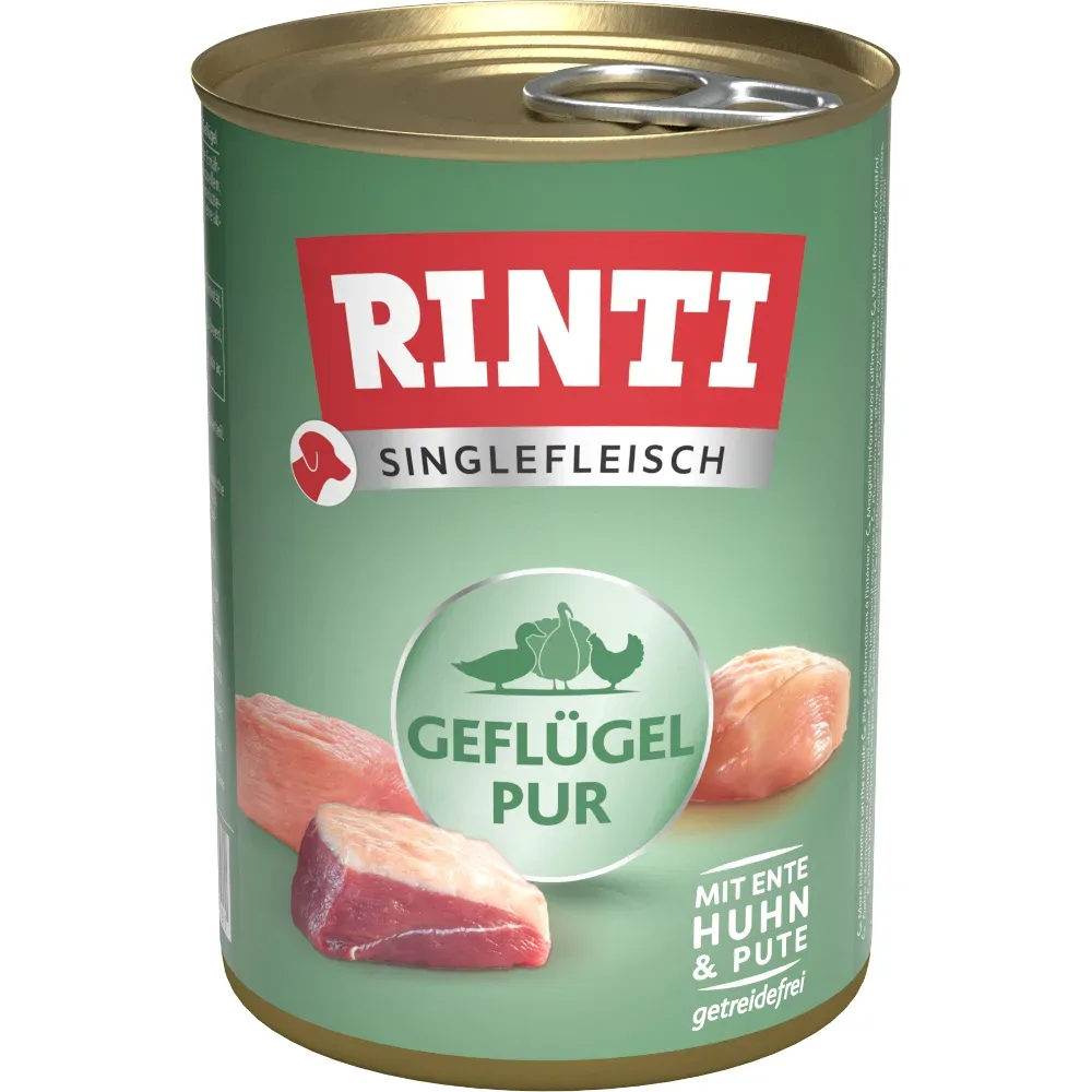 RINTI Singlefleisch 24 x 400 g - Exclusive Geflügel pur